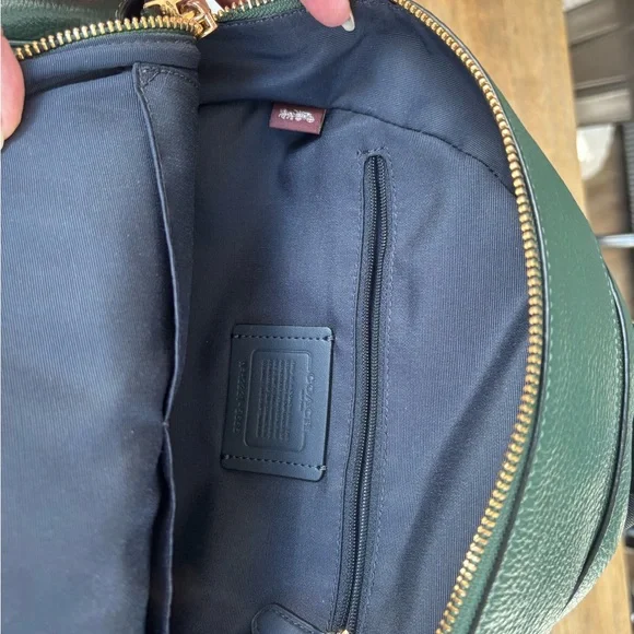 Coach 💚 Courtside Green soft pebble Leather Backpack and dust cover - Picture 4 of 12